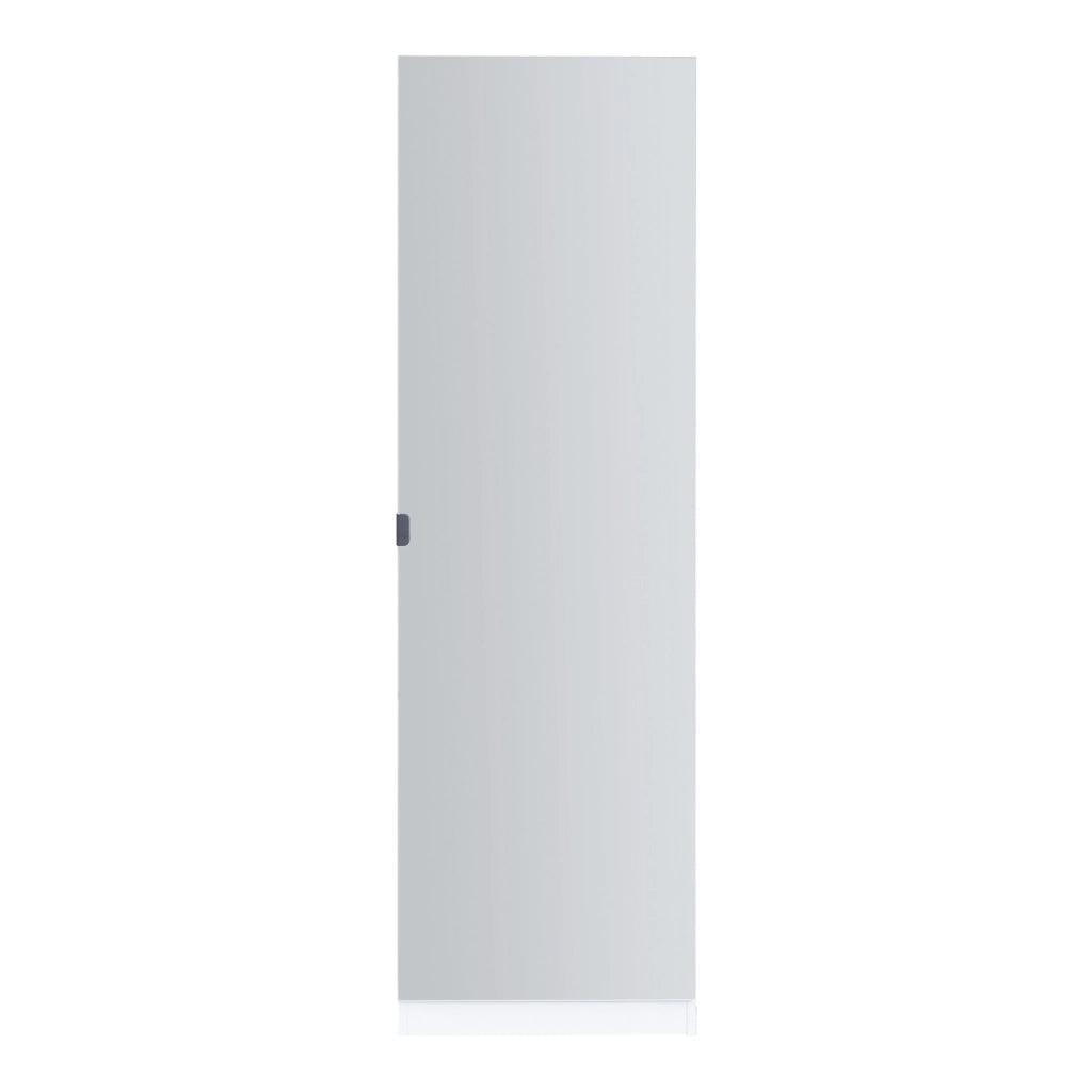Armadio Portascarpe Meura con Anta a Specchio 160 x 48 x 20 cm Bianco [en.casa]