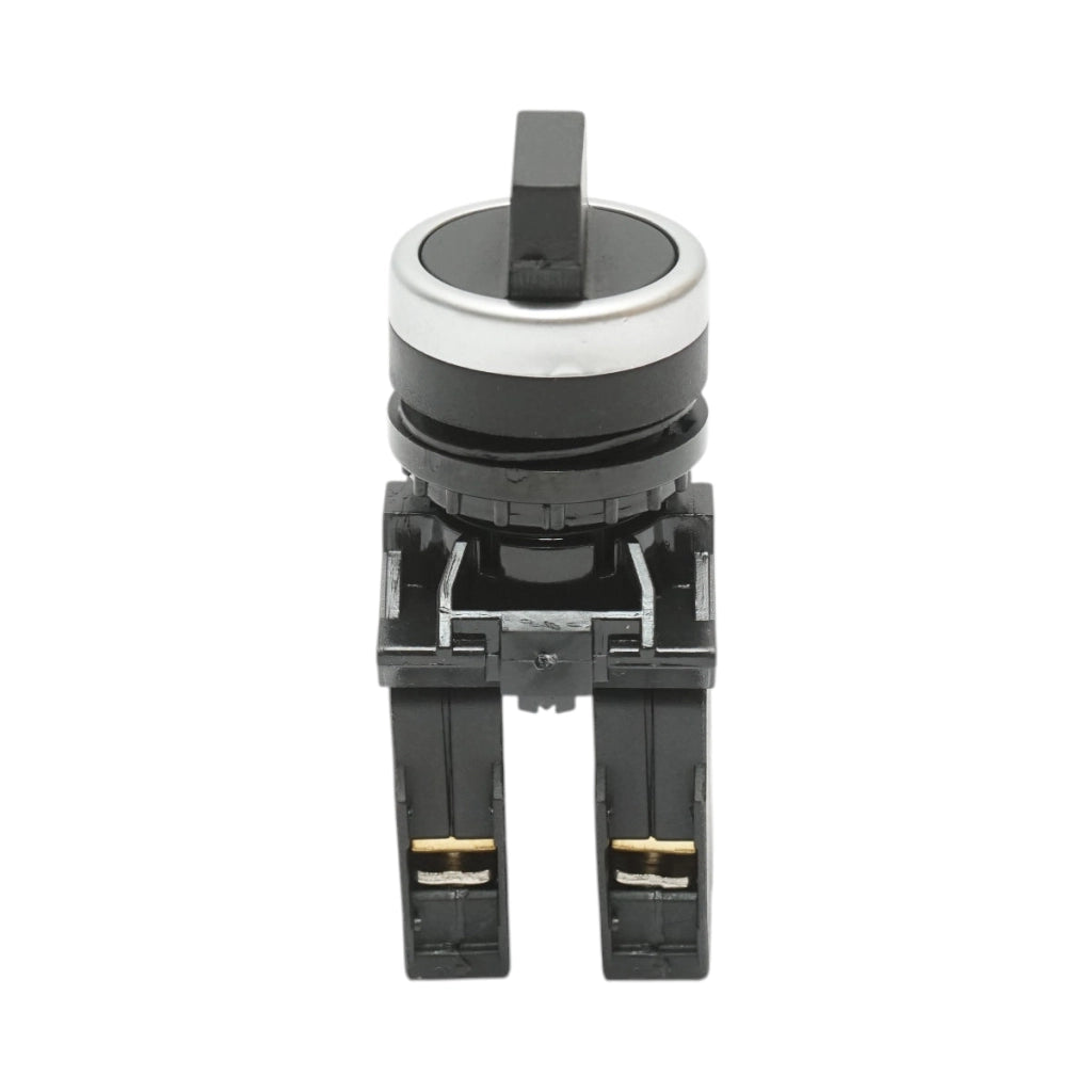 Selettore nero a 3 posizioni 2NO, 10A/600V AC, 1A/250V DC LA42 Breckner Germany