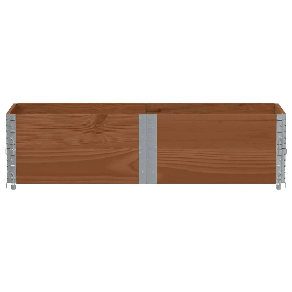 Vassoio per fioriera aiuola rialzata piante fiori terrazza giardino 150 x 50 cm legno massello di pino marrone 02_0037438