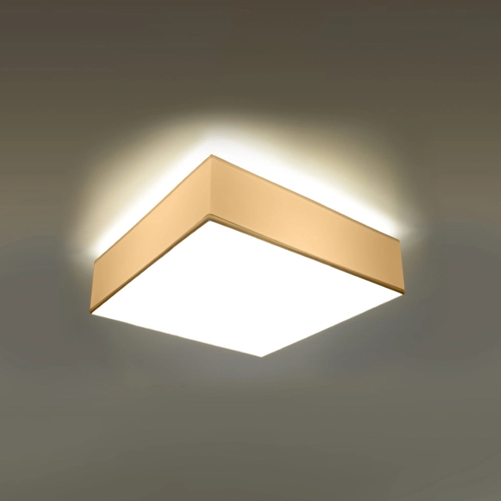 Lampada da soffitto HORUS 2x15W LED E27 PVC bianco minimalista quadrata