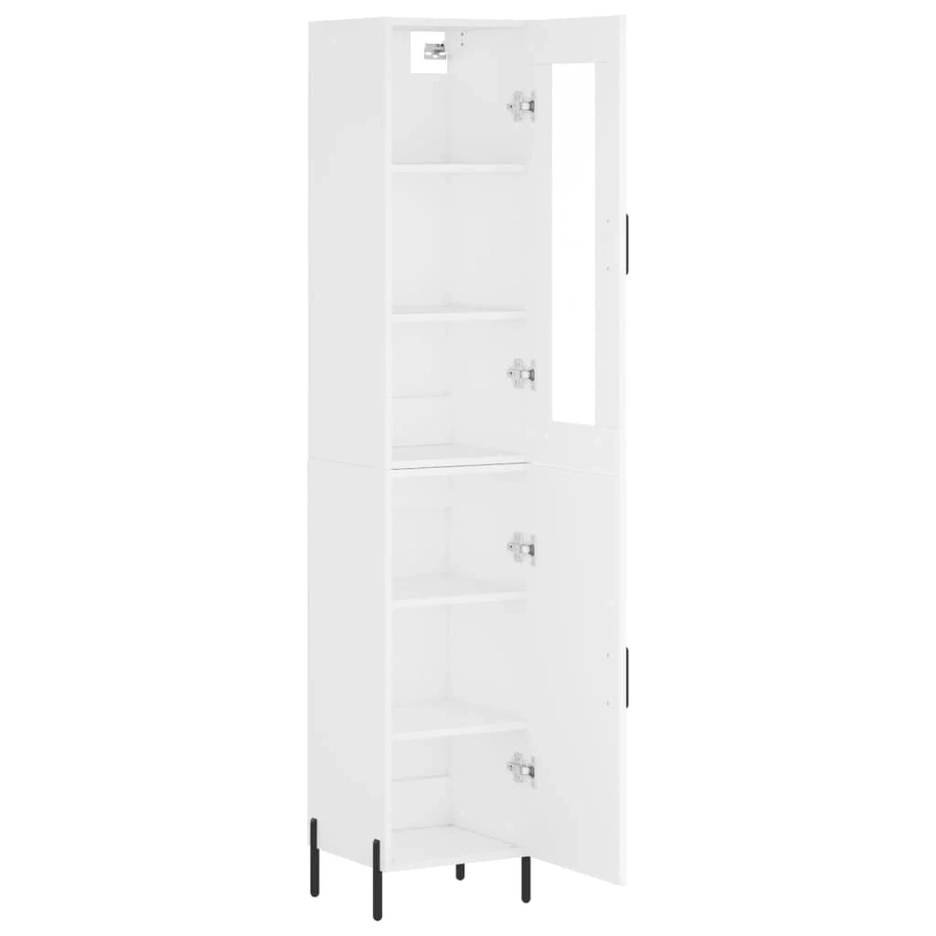 Buffet credenza cassettiera mobiletto mobile contenitore organizer cucina soggiorno salotto alto 34,5 x 34 x 180 cm legno ingegnerizzato bianco 02_0032292
