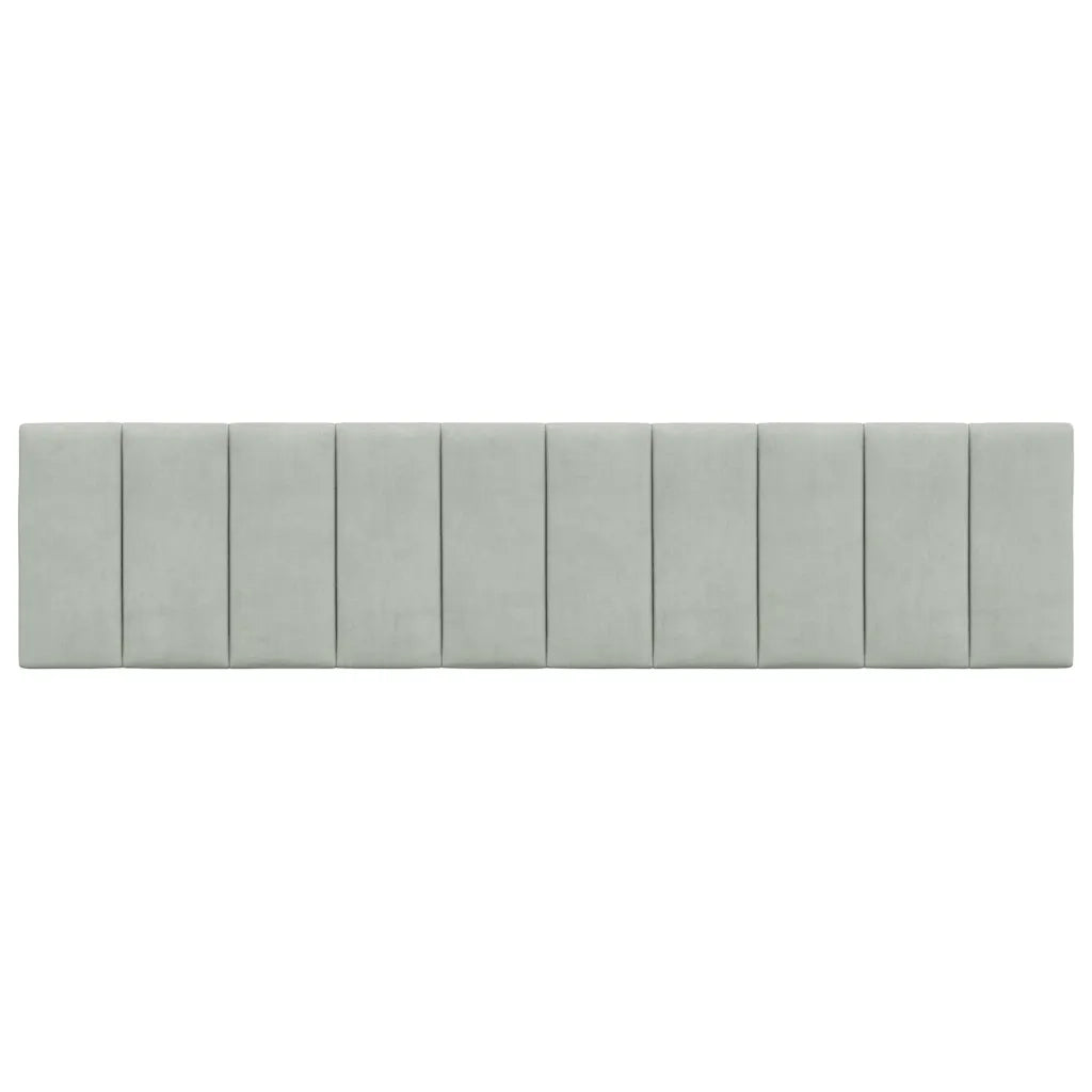 Cuscino Testiera Hanko Grigio Chiaro 200 cm in Velluto CFW1672250