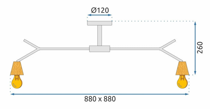 Lampada Da Soffitto Scandinavo Metallico APP694-5C