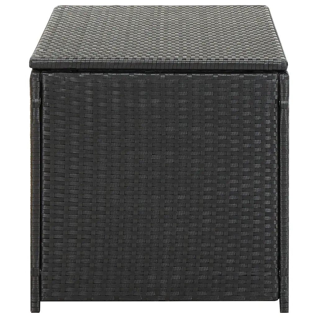 Baule da Giardino in Polyrattan 100x50x50 cm Nero cod mxl 68873