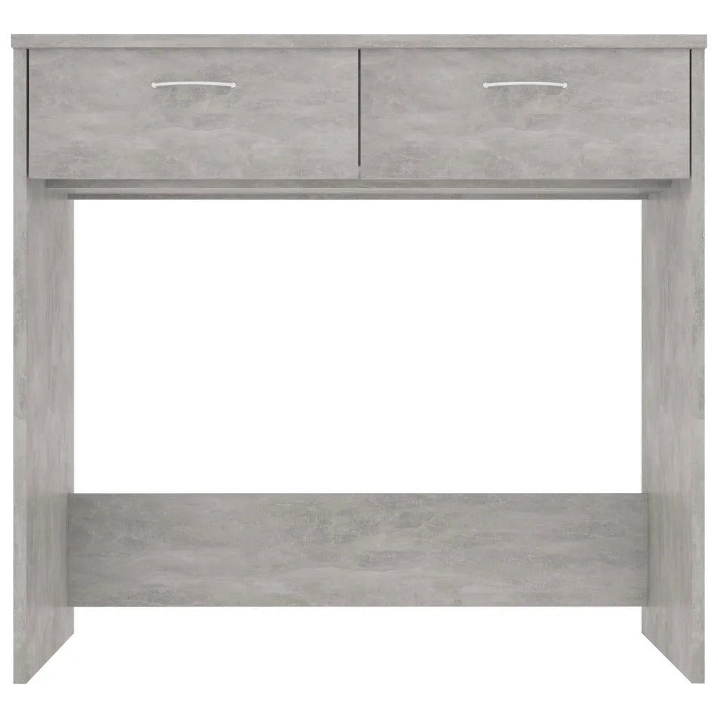 Scrivania-Scrivanie per ufficio e studio-Scrittoio Grigio Cemento 80x40x75 cm in Legno Multistrato
