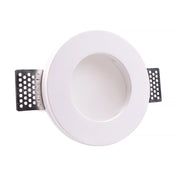 PORTAFARETTO GU10 TONDO IN GESSO BIANCO DA INCASSO - DESIGN ELEGANTE E FACILMENTE VERNICIABILE