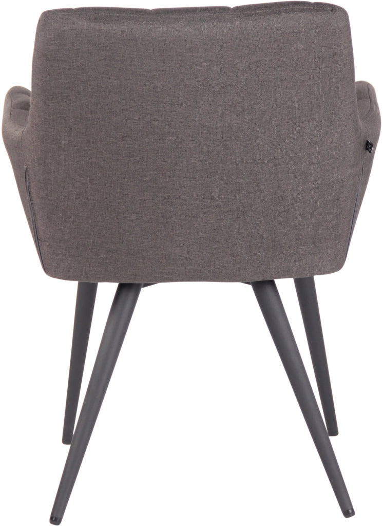 Poltroncina soggiorno Lyss in tessuto grigio scuro