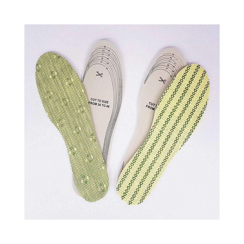 Trade Shop - Solette Sottopiede Bambu Fibra Naturale Scarpe Antiodore Antisudore Universali Piedi -