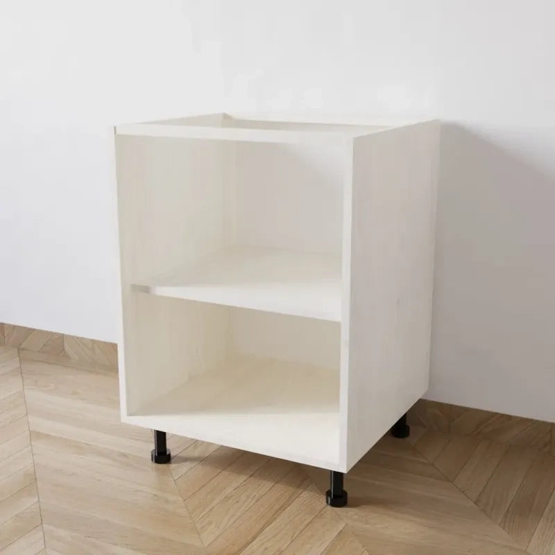 Mobile Base 60 Compreso Di Anta. H 72 Cm L 60 Cm P 55.5 Cm. Spedizione In Kit Larice Bianco