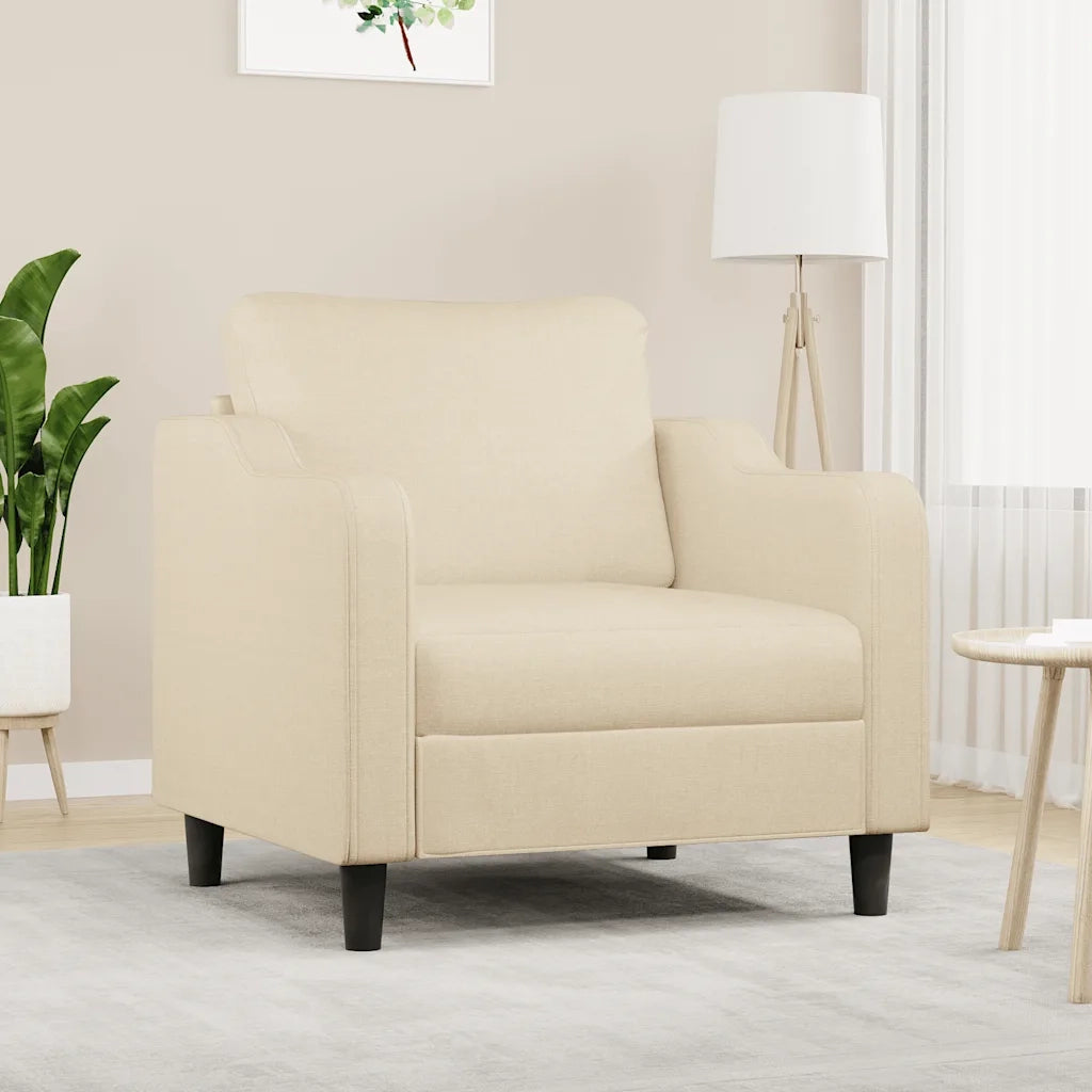 Poltrona-Poltroncina-Divano Sedia Crema 60 cm in Tessuto 439028