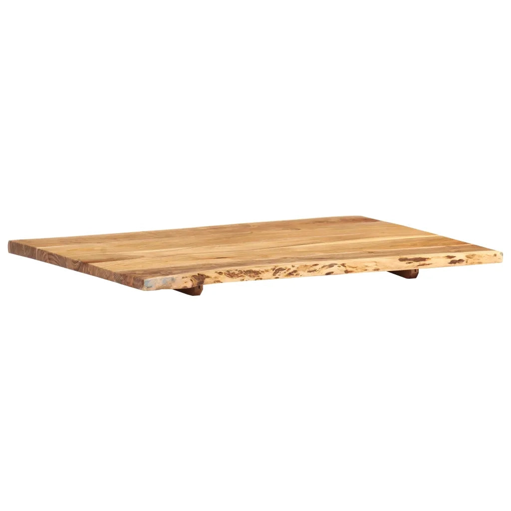 Piano del Tavolo | Superficie Tavolo | Piano Scrivania in Legno Massello di Acacia 80x(50-60)x2,5 cm
