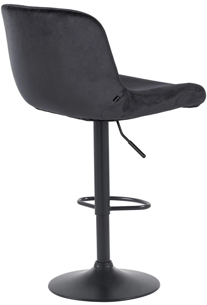 Sgabello da bar Solon velluto nero 4