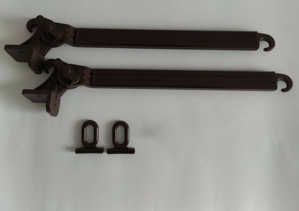 Braccetti per Tende da Sole in Alluminio 70 cm Coppia Kit con Occhioli Vari Colori