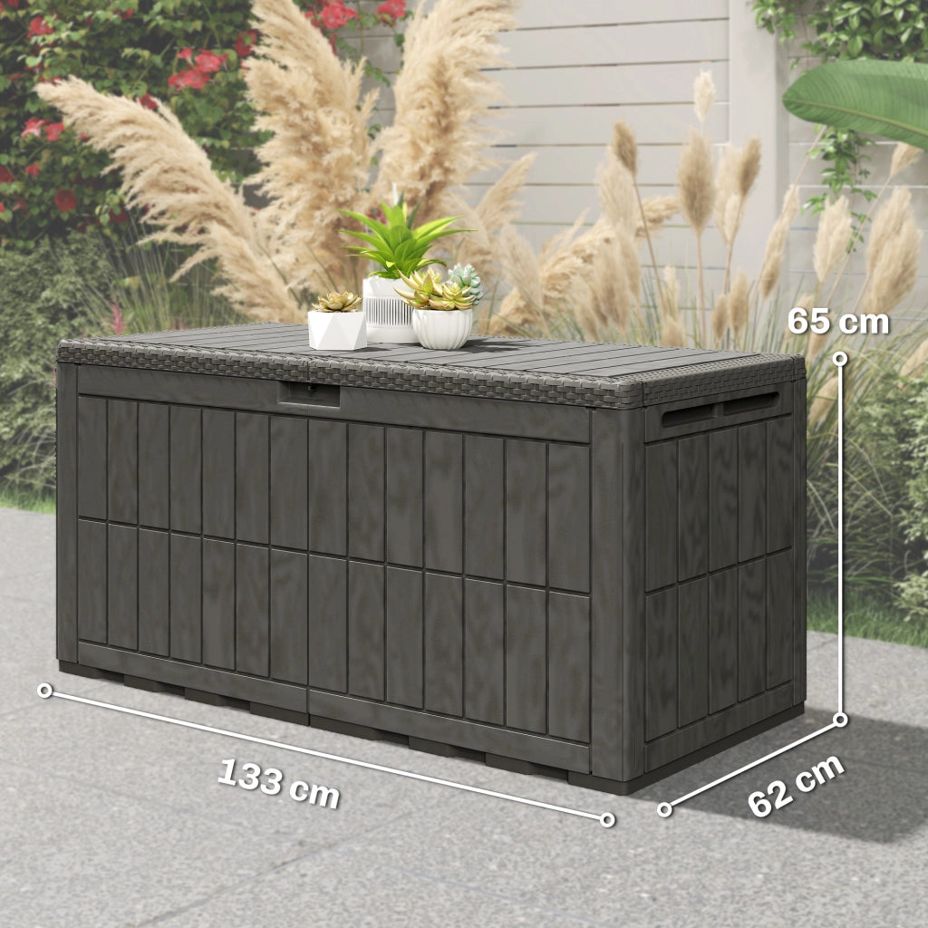 Arc¨®n da Giardino in Resina ¨C zephmum ¨C 440L Antracite con Tapa Bloqueable