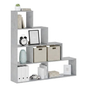 Biblioteca Serole, Libreria 3 Ripiani, 145x28x143h cm Grigio Cemento