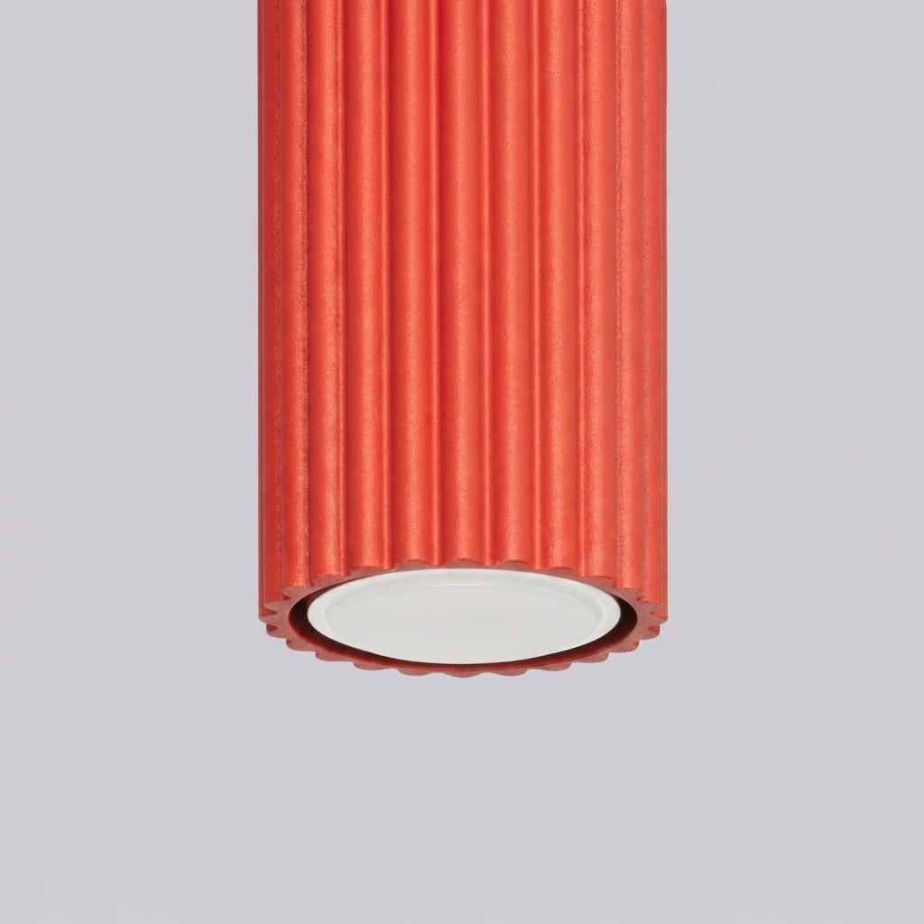 Plafoniera KARBON 10 rosso