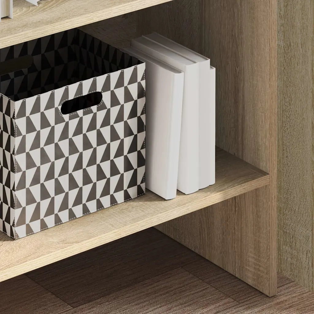 Libreria-Scaffale per Libri-Mobile di Stoccaggio Rovere Sonoma 60x35x180 cm in Legno Multistrato