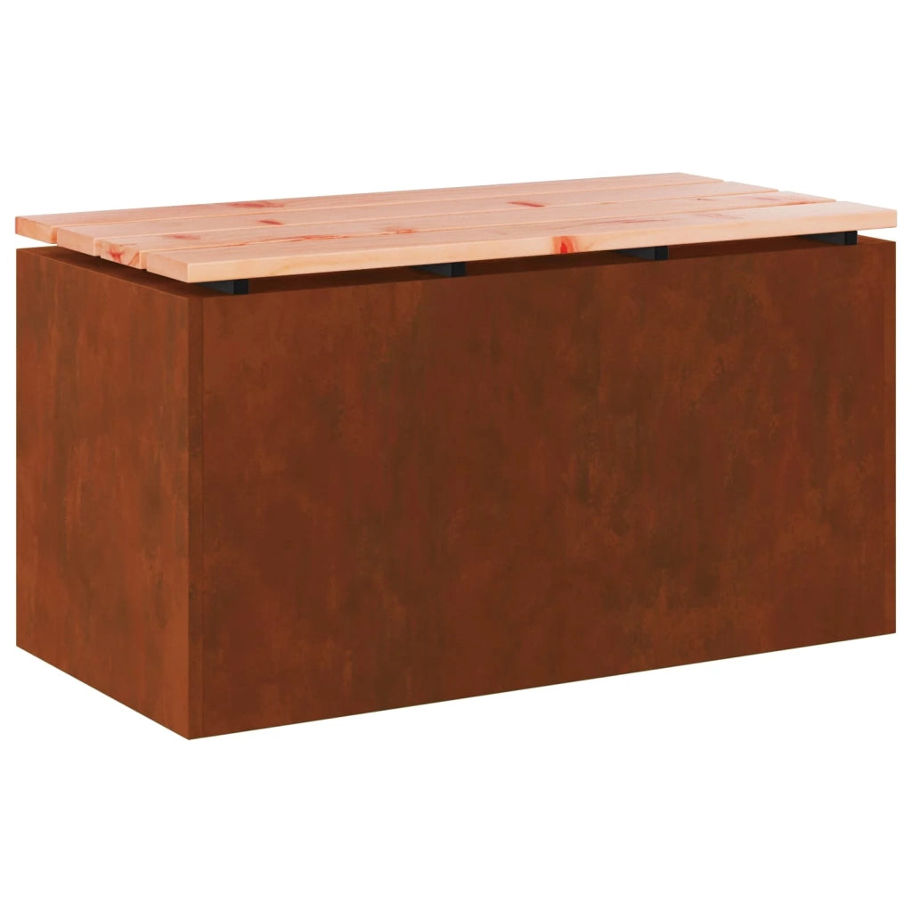 Panchina da giardino Ruggine 80 x 40 x 43 cm acciaio corten