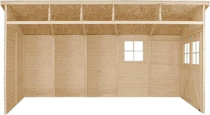 Casa da giardino in legno (senza parete laterale) - 9,91 m?² - TIMBELA M341