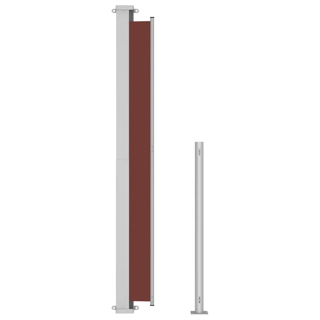 Tenda da sole laterale retrattile/schermo protettivo per patio giardino terrazza balcone 180 x 300 cm marrone 02_0007328