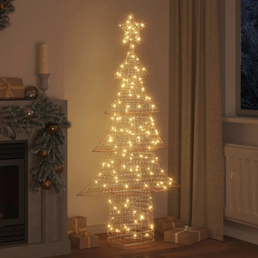 Albero di Natale con 240 LED Bianco caldo 181 cm PET