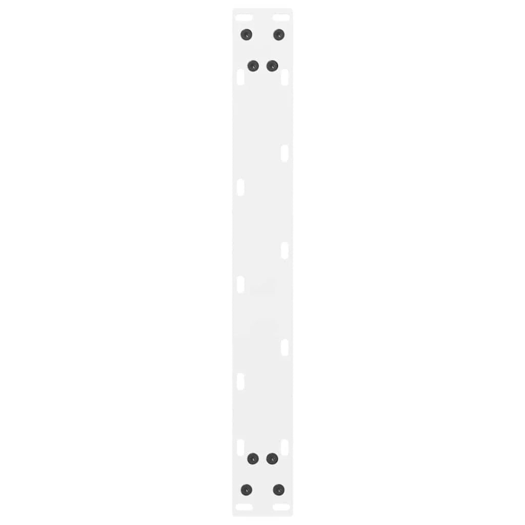 Set di 2 gambe per tavolino da caffè quadrate dal design moderno con piedini regolabili 50 x 30-31 cm acciaio bianco 02_0057501