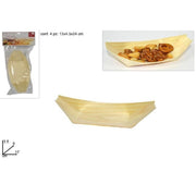 Trade Shop - Set 4 Pz Ciotole Piroghe Barchette 17 Cm Buffet Finger Food Ciotola Stuzzichini -
