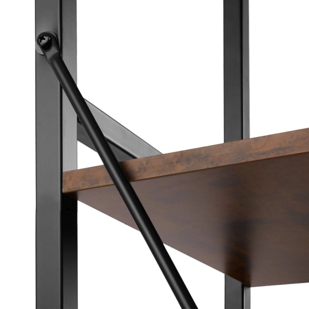 Libreria grande in stile industriale/vintage con 5 ripiani 151,5 cm marrone 08_0000575