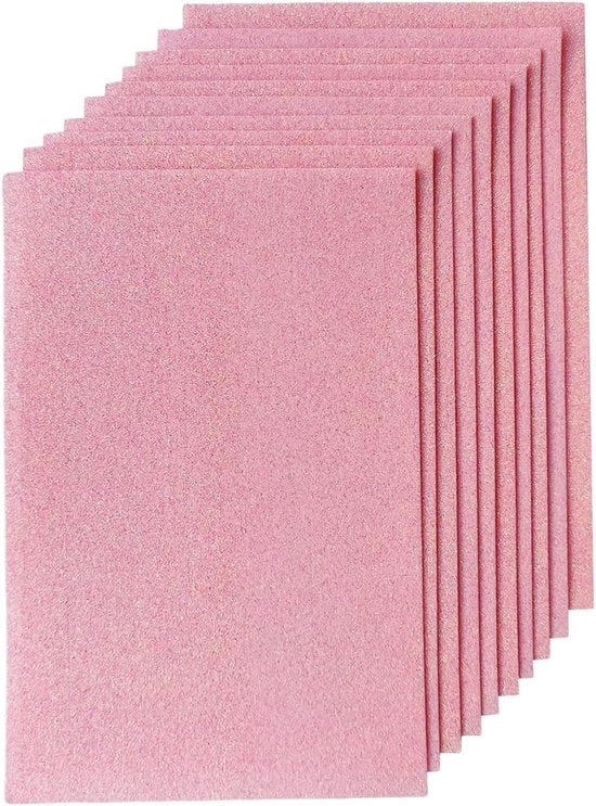 Tessuto glitter 10 pezzi 20 x 30 cm - rosa