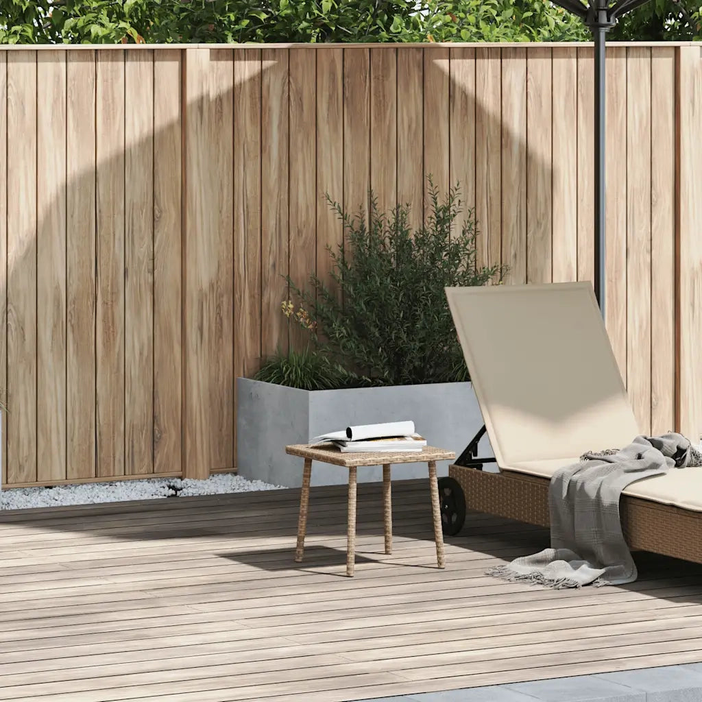 Tavolino da Giardino | Tavolino da esterno Rettangolare Beige 40x40x37 cm Polyrattan