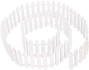 Mini recinzione per giardino, recinzione in legno, recinzione mini flessibile, decorazione giardino mini. Adatto per lavori di bricolage, 90 x 5 cm * 3 pezzi (bianco)