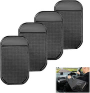Pacco di 4 tappeti antiscivolo per portelliere di auto, tappeti antiscivolo autoadesivi, tappeti antiscivolo per smartphone, occhiali da sole e chiavi (14 x 8 cm)