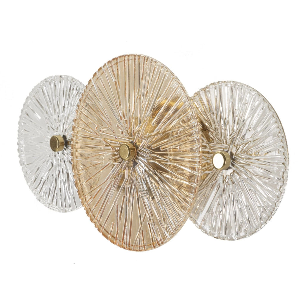 Lampada a Parete VKH916, Marrone, Vetro, 42x8x20 cm