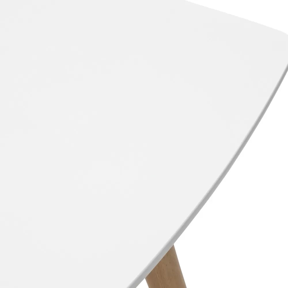 Tavolino quadrato moderno bianco e legno 80x80x73 - Mobili 2G