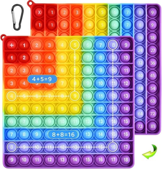 Ploppatore 20 x 20 cm - 2-in-1 Giocattolo di Fidget - Giocattolo Sensoriale - Giocattolo Educativo - Allenamento dell'Ascolto e della Concentrazione - Giocattolo di Fidget per Bambini
