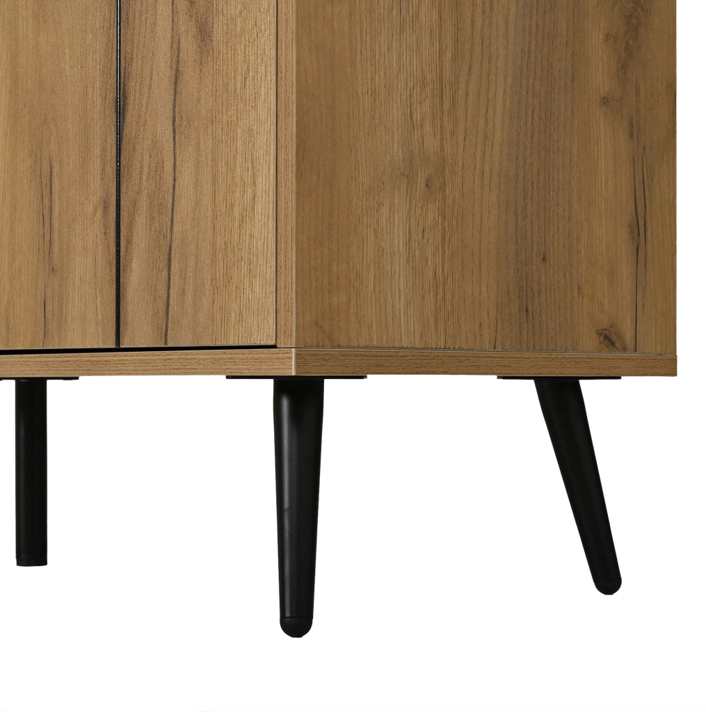 Sideboard con 2 cassetti e 3 ante in MDF, 140x35x67 cm