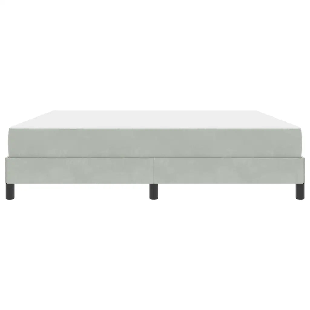 Letto a molle con materasso Grigio chiaro 180 x 200 cm Tessuto