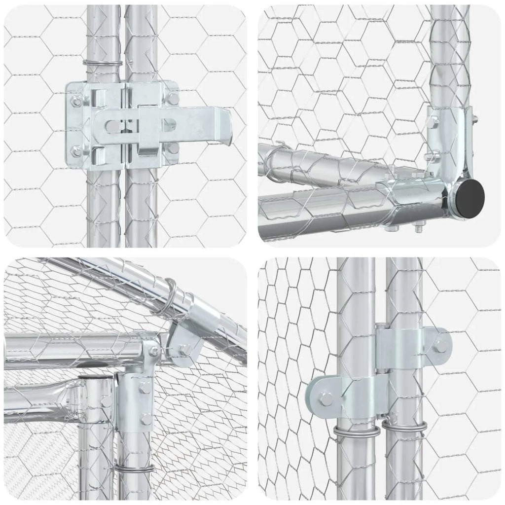 Pollaio Argento 400 x 200 x 200 cm Acciaio zincato 3434681