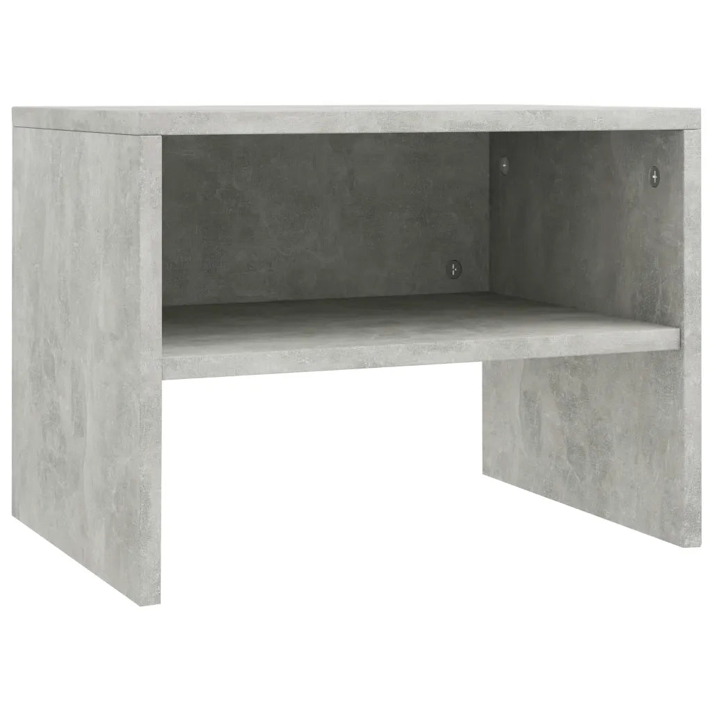 Comodini Grigio Cemento 2 pz 40x30x30 cm in Truciolato cod mxl 30041
