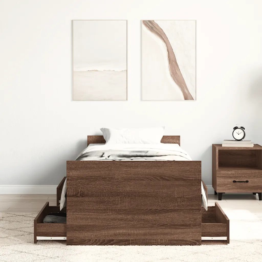 Giroletto con Testiera e Pediera Rovere Marrone 75x190 cmcod mxl 131990