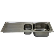 Lavello in acciaio inox di KuKoo con kit di scarico incluso: robusto, elegante e facile da installare, reversibile per adattarsi alle tue esigenze di cucina