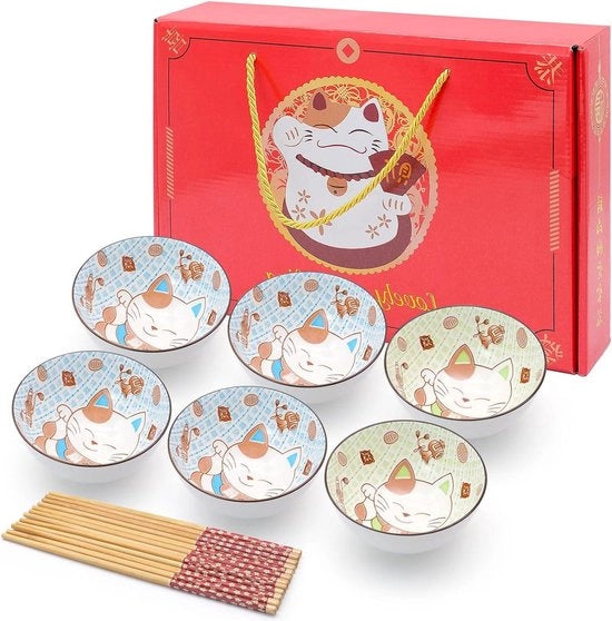 Ricette di riso ceramico - dessert con grani - ciotola di fortuna con disegno - ciotola carina - 10 oz/300ml - ciotola per avena e insalate di gelato