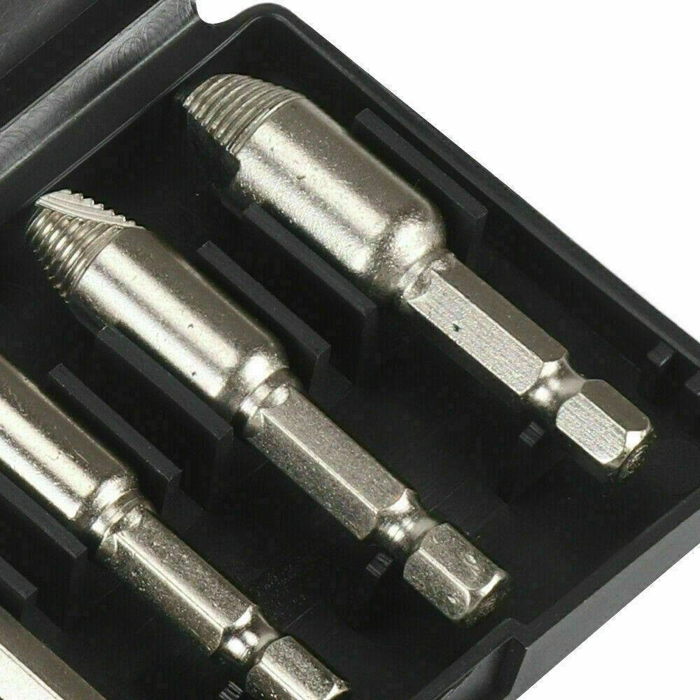 Trade Shop - Set 5 Estrattori Estrattore Viti Danneggiate Spanate Prigionieri Per Trapano -