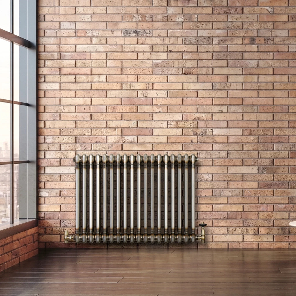 Radiatore 2 Colonne Orizzontale Metallo Grezzo 600x830 mm