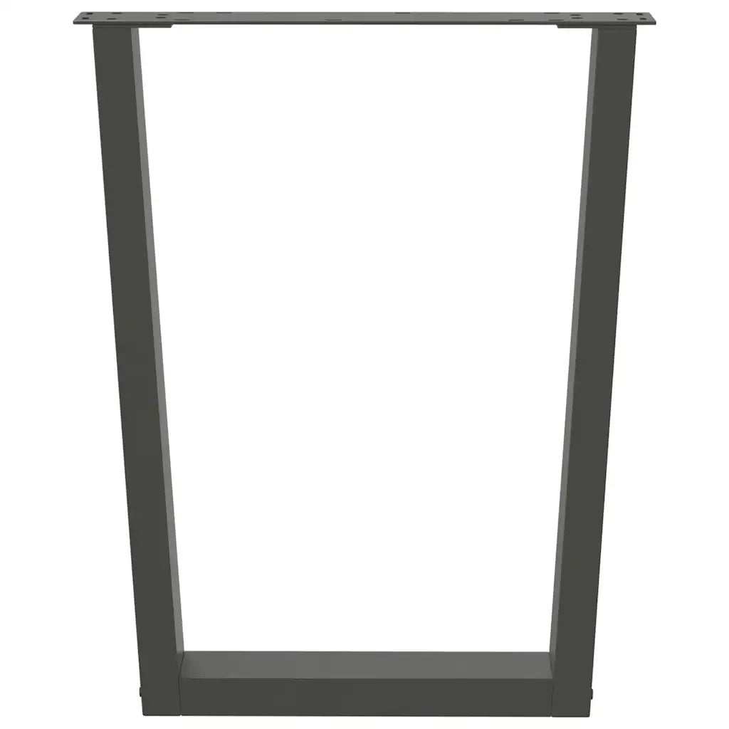 Gambe per tavolo da pranzo a forma di V 3 pz Antracite 70x(72-73,3) cm Acciaio 4012662