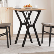 Tavolo da Pranzo Telaio a Y 60x60x75,5 cm Legno Pino e Acciaio