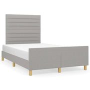 Letto matrimoniale | Letto per adulti | Giroletto senza Materasso Grigio Chiaro 120x200 cm Tessuto
