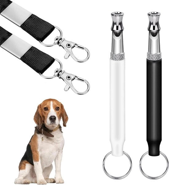 Due dispositivi di richiamo per cani per interrompere il abbaiare dei vicini - suono ultrasonico regolabile - dispositivo di richiamo silenzioso per cani - dispositivo di richiamo professionale per cani con corda