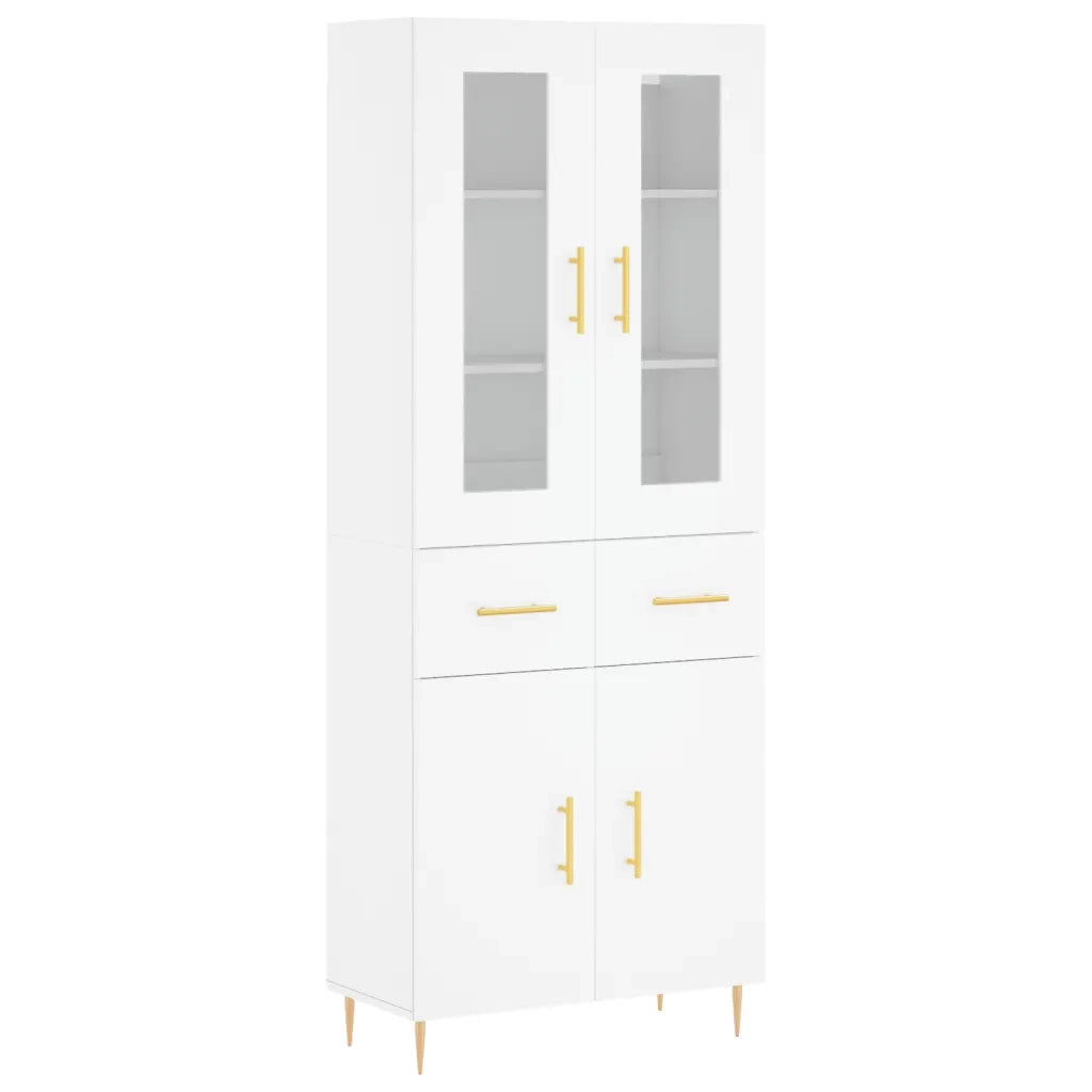 Credenza Bianca 69,5x34x180 cm in Legno Multistrato 3198521