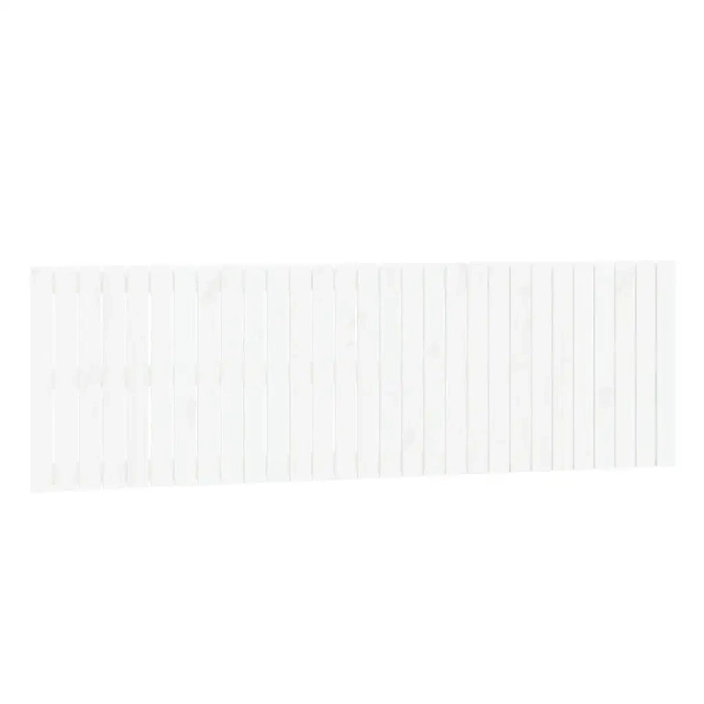 Testiera | Testata da Parete Bianca 185x3x60 cm in Legno Massello di Pino